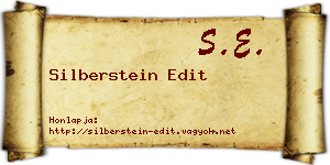 Silberstein Edit névjegykártya